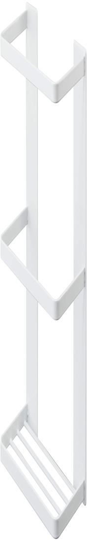 山崎実業(Yamazaki) マグネットバスルーム折り畳み風呂蓋ホルダー ホワイト 約W25XD12.5XH34cm ミスト 水切れが良い シャッター式タイプも収納可 4862