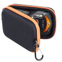 Khanka 専用保護収納ケース 互換品 RICOH リコー WG-80/WG-70/WG-60/WG-50/WG-40/WG-30 デジタルカメラ (オレンジ色のジッパー)