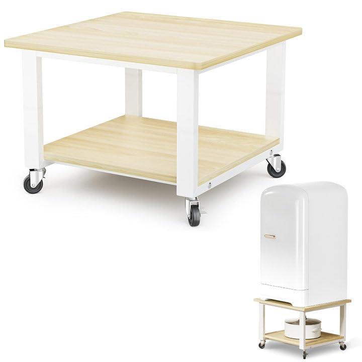 プリンター台 冷蔵庫用置き台 乾燥機用置き台 洗濯機用置き台 2段 耐荷重150kg ロータイプ キャスター ..