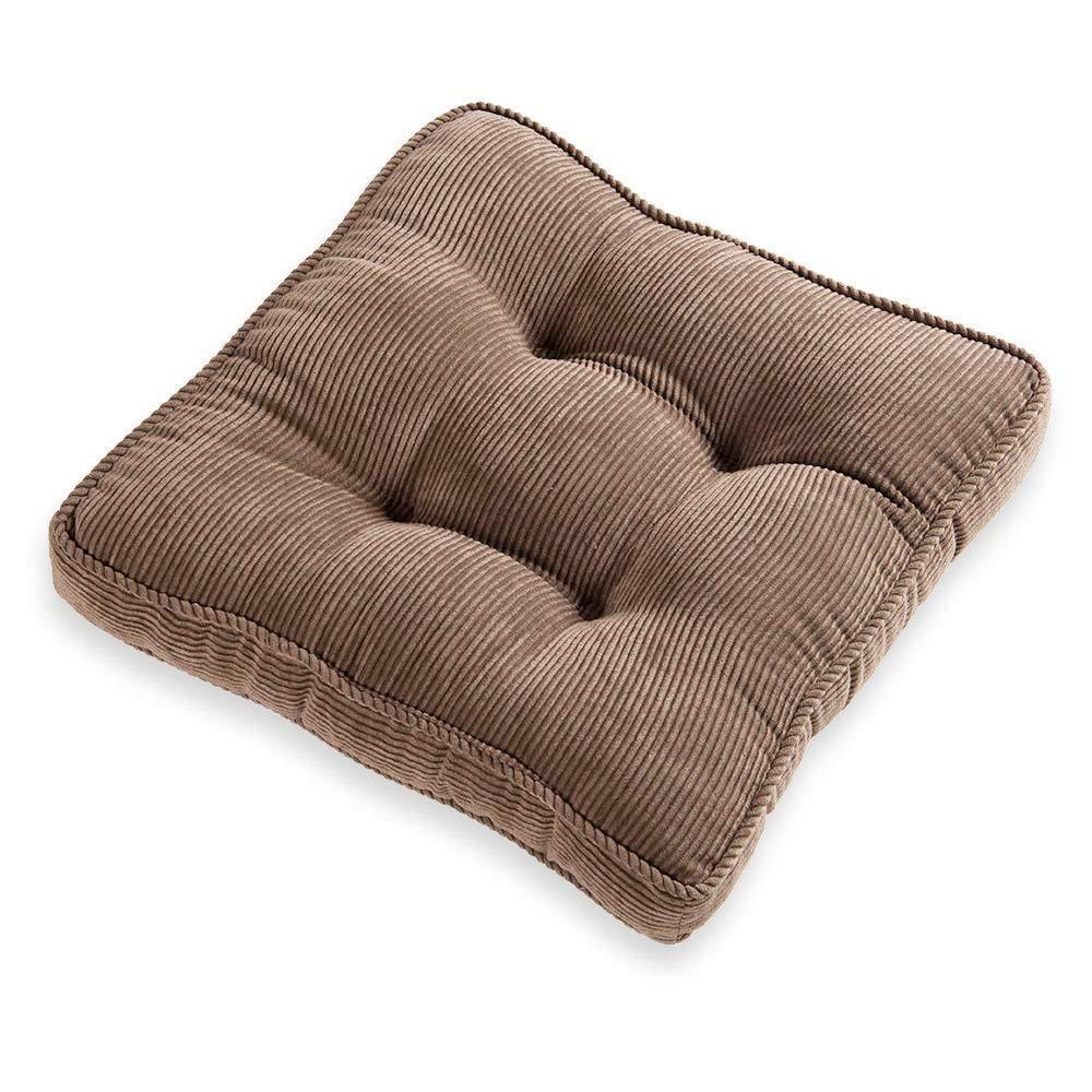 Baibu Home 座布団 クッション 厚さ7cm ざぶとん 椅子 クッション 座り心地いい コーデュロイ 座布団 ..