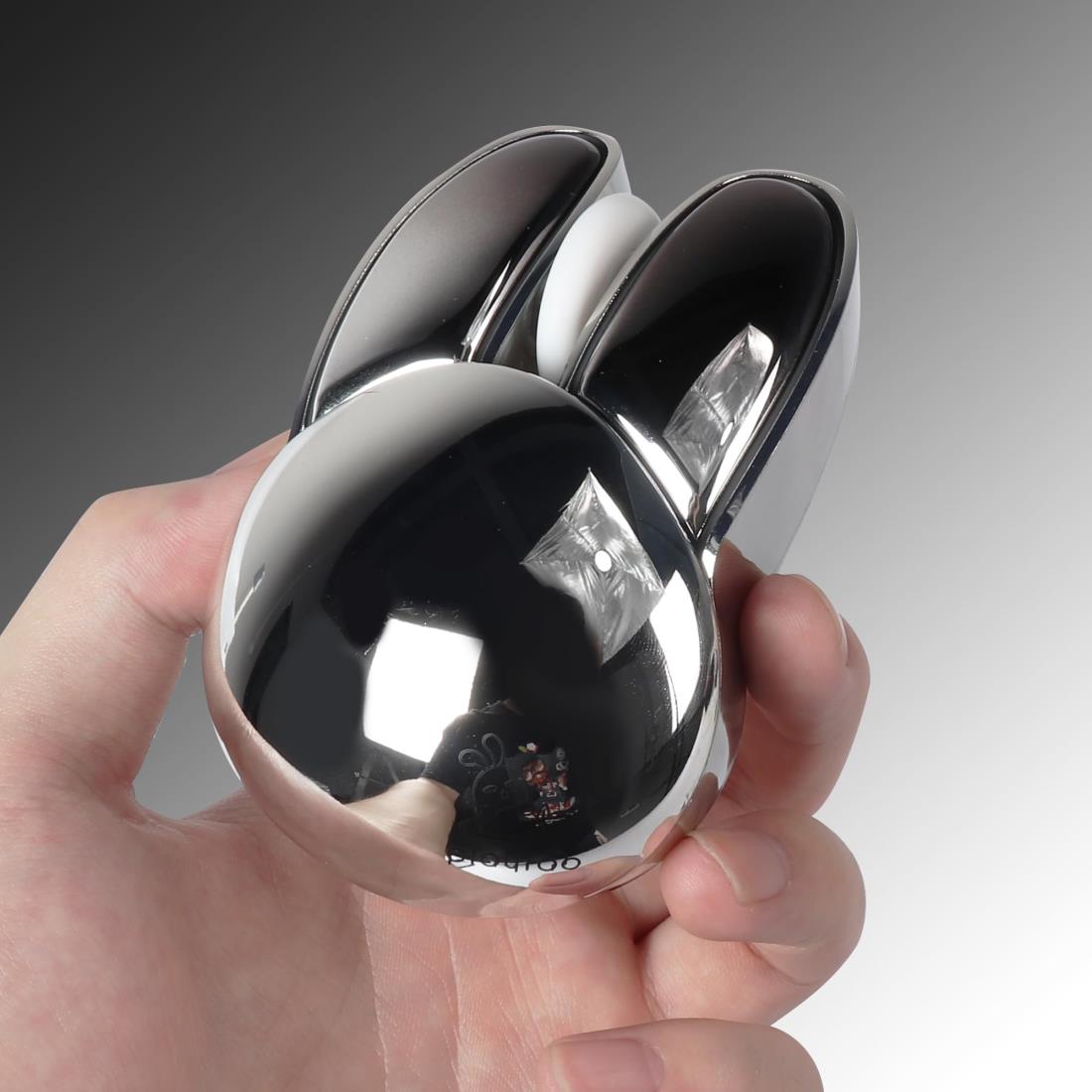 ウサギマウス Bluetooth 2.4G USB ワイヤレス 静音 かわいい 電池式 兎型 ミニ 軽量 コンパクト 光学式 女の子 子供向け PC ノードパソコン コンピューター用 Windows Microsoft Surface Mac OS対応（銀メッキ）