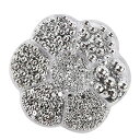 Hitasi 半円パール 3100粒 半球パール ABS パールストーン パールスカボション 2/3/4/5/6/8/10Mm 光沢 半球型 ネイルアート 衣類 携帯電話 手作りアクセサリーパーツ DIY ハンドメイド素材 手作り用品 収納ケース付き 銀