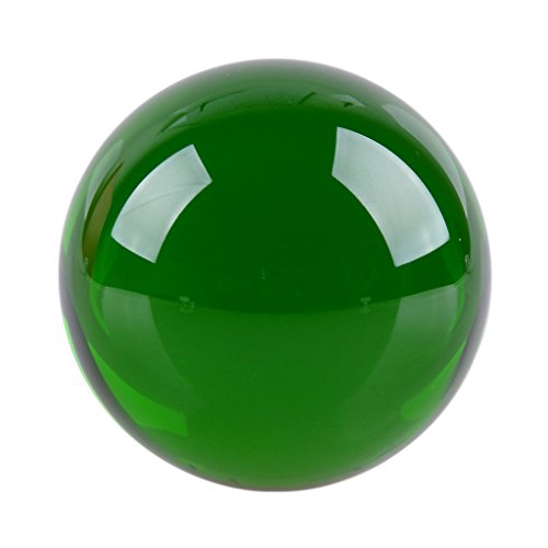 [マラソン期間中ポイント5倍]多色透明 水晶玉 60mm クリスタルボール 装飾品 (緑色)