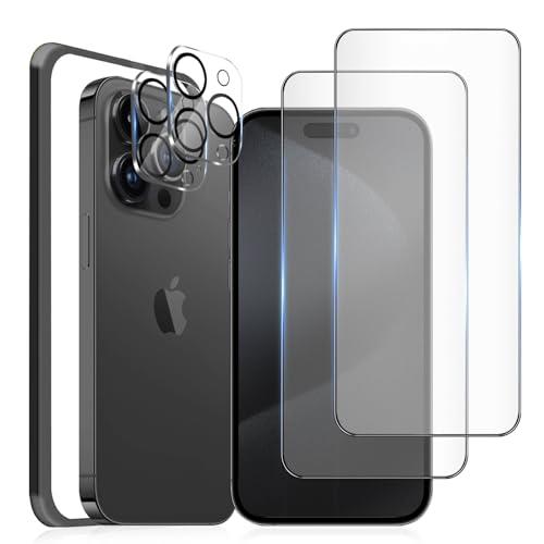 iphone15Pro 保護フィルム さらさら［2枚］iPhone15Pro カメラフィルムシルバー アンチグレア 全面保護 
