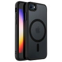 【米軍規格・Magsafe対応】Gtsoho iPhone SE3 用 ケース 半透明 マグネット搭載 ワイヤレス充電 耐衝撃 耐久性 全面保護 黄ばみなし ストラップホール付き イフォンiPhone SE2・8・7 用 カバー 4.7 用 カバー マグセーフ対応 ブラック
