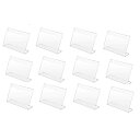 6×9cm 卓上 名刺 ポップスタンド L型 アクリル pop 名札 値札 展示用 立て ネームカード サインホルダー 12個セット