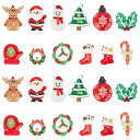 SUNNYCLUE クリスマス 36個12種 アクリルカボション カボション サンタ クリスマスツリー デコパーツ 樹 ツリー 雪だるま チャーム キャンディ ...