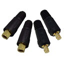 溶接ケーブルジョイントクイックコネクタペアDINSEスタイル200Amp-300Amp(#4-#1)35-50 SQ-MM 2セット