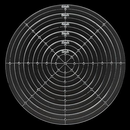 BENECREAT 6点/セット アクリル刺し子ステンシル 刺し子テンプレート 円形 パッチワーク アクリル刺繍ツール 描画線テンプレート ハンドキルティング