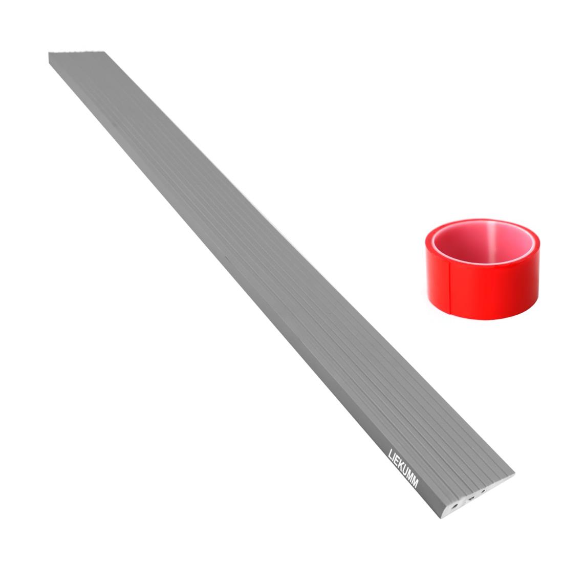 LIEKUMM 段差スロープ 高さ2cm*幅90cm 段差解消スロープ 敷居スロープ 清掃ロボット用 室内外適用 段差解消 PVC材質 耐荷重800kg 柔軟静音 灰色