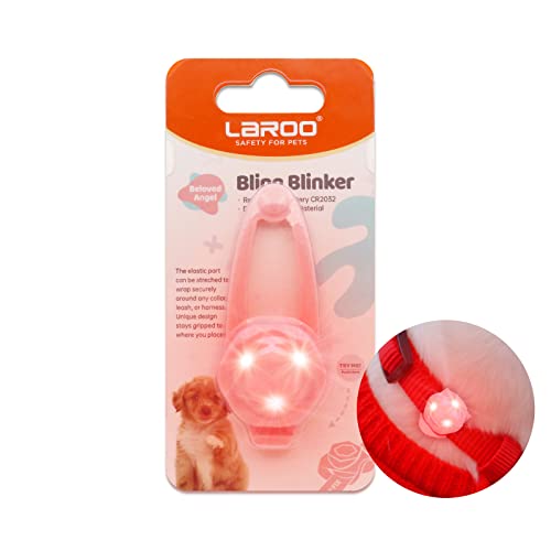 LaRoo ペンダントライト 安全補助グッズ【シリコン素材/軽い/生活防水設計/3種類の光るモード/電池交換可能/夜間散歩用】 (犬 ライト, ..