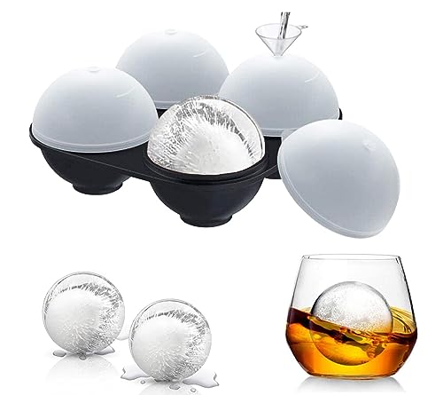 製氷皿 丸氷 アイスボールメーカー 大きい氷 直径6cm/4.5cm 溶けにくい 透明氷 水漏れなし 食洗機対応 ..