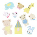 ワッペン アイロン刺繍 MUNCVY アップリケ DIY服 くまさん 動物 モチーフ カワイイ 装飾 男の子 女の子 保育園 幼稚園 パッチ 補修 超ミニサイズ 10枚セット 衣類 浴衣 手袋 手帳 飾り10枚
