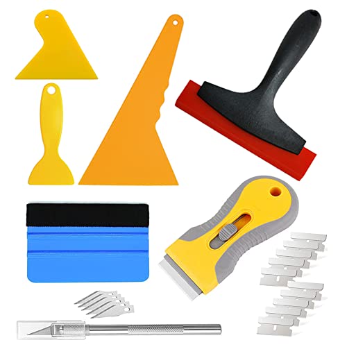 Cluoling カーボンシート カーフィルム カッティングシート スクレーパー ステッカー 貼付補助ツール ..