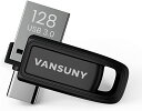 マラソン期間中ポイント5倍 Vansuny USBメモリタイプC 128GB USB 3.0 デュアルフラッシュドライブ 超高速データ転送 読取り最大150MB/s 超小型 回転設計 防水 Type-C USBメモリ128ギガ (ブラック)