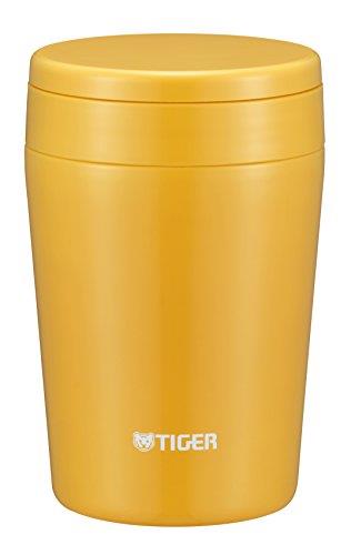タイガー 魔法瓶 真空 断熱 スープ ジャー 380ml 保温 弁当箱 広口 まる底 サフランイエロー MCL-B038-YS Tiger
