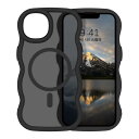 GUAGUA iPhone13 iPhone14 ケース MagSafe対応 ウェーブ 半透明 いphone13 いphon14 可愛い マグセフ ケース うねうね 可愛い クリア 耐衝撃 指紋防止 スマホケース iPhone13/14 マグネット バンパー ワイヤレス充電 マット感 滑り止め ストラップホール付き アイフォン 13/1