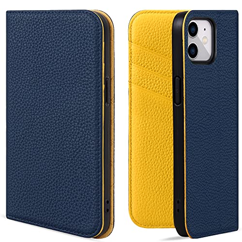 VISOUL iPhone 12 ケース 手帳型iPhone 12Pro ケース 本革 レザー スマホケース カード収納 携帯ケース 全面保護 マグネット 横置...