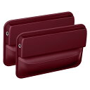 【RYE】 車シート隙間 収納 シートサイドポケット新設計のコンパクト車用 収納ボックス カー用品 便利グッズ 収納 小物 レザー調 運転席 助手席(赤,2個入...