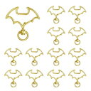 キーホルダー 金具 ナスカン MUNCVY 20個入り 蝙蝠 ストラップ パーツ キーリング 回転フック 手芸用品 ハンドメイド アクセサリー 手作り 素材 D...