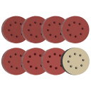 HWXINIE ディスクペーパー 125mm ランダムサンダー ペーパー 8穴 丸型 サンディングディスク マジック式 (#240#400#600#800#1000#1500#2000#3000 × 各10枚),電動サンダー用サンドペーパー (80枚入)
