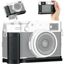 JJC 金属ハンドグリップ 富士フイルム Fujifilm Fuji X100V & X100F カメラ適用 電池交換が便利