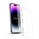 【2枚セット】 対応 iPhone14 Pro ガラスフィルム スマホ 保護フィルム 用 アイフォン14プロフィルム 強化ガラスフィルム 全面吸着 高透過率、硬...