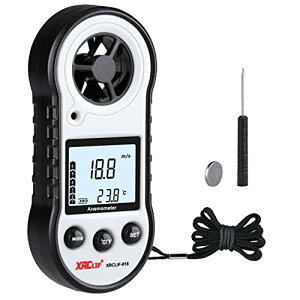 デジタル風速計風速計ハンドリング風速計風冷温度速度を測定するための気流速度計、ウィンドサーフィン釣りを撮影するための風速計温度計グレー