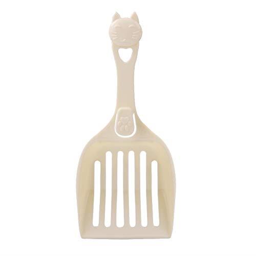猫砂スコップ ペットスコップ 猫トイレ用品 ペット トイレ掃除 可愛いデザイン 砂取り用品(White)