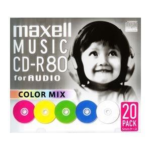 マクセル(maxell) 音楽用 CD-R 80分 カラーミックス 20枚 5mmケース入 CDRA80MIX.S1P20S マクセル(maxell) 音楽用 CD-R 80分 カラーミックス 20枚 5mmケース入 CDRA80MIX.S1P20S