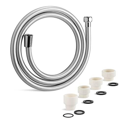 OFFO シャワーホース 交換用 低臭 防爆漏れ防止 耐久性 シャワー ホース 取り付け簡単 長さ1.6m アダプ..