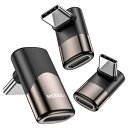 MOGOOD USB C 変換 アダプター 上下 90° L字 USB Cオス-メスアダプタ 40Gbps高速データ転送 8K@60Hz映像出力 100W/5A急速充電Thunderboltエクスパンダは蒸気甲板部品、MacBook Pro、タブレット、携帯電話、任天堂スイッチなどに適している