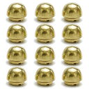 底鋲 真鍮 無垢 ネジ式 丸型 バッグ カバン レザークラフト 12個セット (10mm)