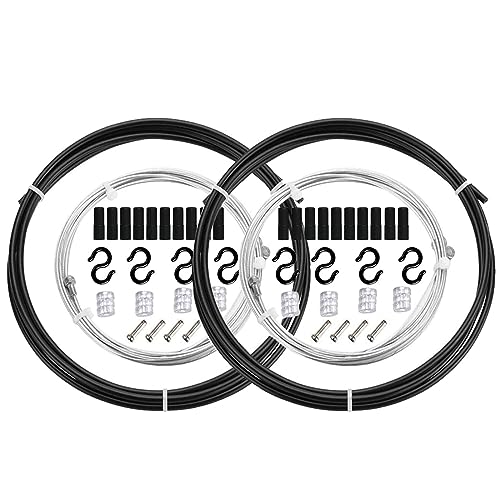 Bestgle2本自転車 シフトケーブルセットMTB ロードバイク 交換用 汎用性 自転車用シフトワイヤーケーブ..