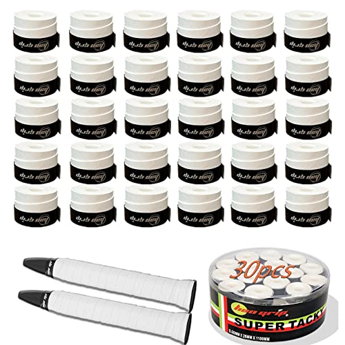 HLC テニス グリップテープ 30/60本 セット グリップテープ テニス グリップ 滑り止 通気 吸汗性 バドミントン テニスラケット ゴルフ グリップテー...