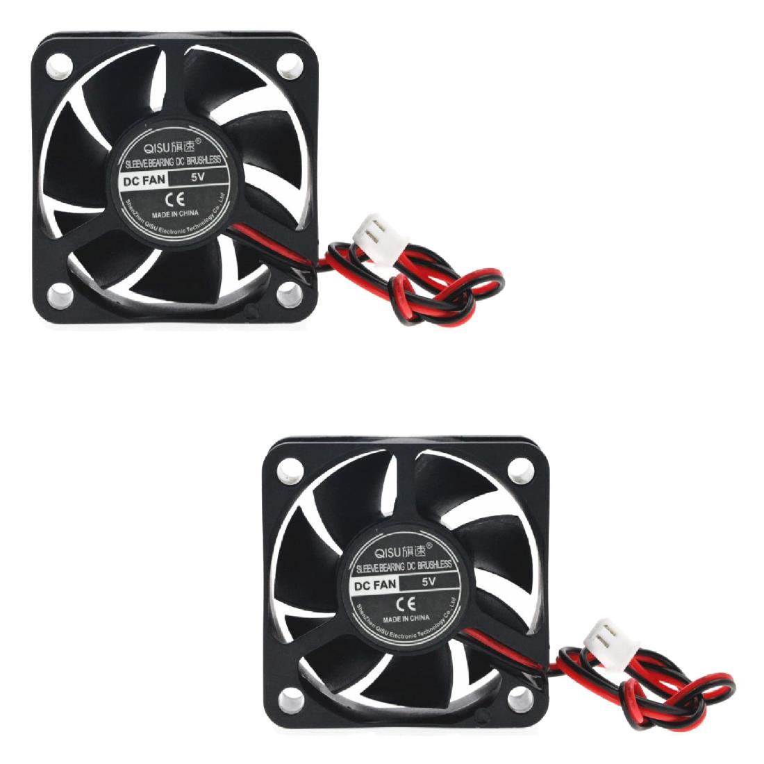 PENGLIN 2PCS 冷却ファン 5020 5V PCケースファン 2ピン ブラシレス 5cmファン スリーブベアリング 3Dプリンタファン 50mm X 50mm X 20mm DCファン 静音 小型 冷却クーラー (5020 DC 5V)