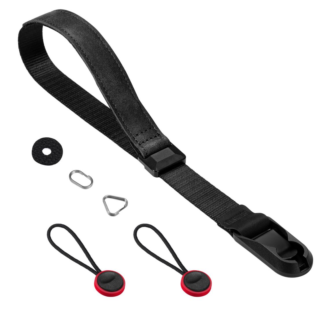 [Cobby] リストストラップ ハンドストラップ 磁気バックル アンカー設計 ナイロン+革製 一眼レフ・ミラ..