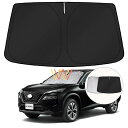 DAZFE 新型 エクストレイル T33 サンシェード T33 エクストレイル 専用 サンシェード フロントガラス用 X-TRAIL T33 SNT33型 4代目 車用サンシェード 2022年7月~現行 UVカット 日よけ 折り畳み式 吸盤不要 カスタム パーツ 遮光 断熱 軽量 6層構造 取付簡単 収納袋付