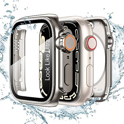 「2023秋モデル」TALENANA for Apple Watchケース 45mm/44mm/41mm/40mm 瞬時にApple Watch Ultraに変身する 防水 series 9/8/7/SE/6/5/4 液晶保護フィルム+保護ケース+背面ケースの3 in 1デザイン 一体型 全面保護 液晶保護 防傷 耐衝撃 高透過率 (Series 9/8/7、45mm、チタ 「2023秋モデル」TALENANA for Apple Watchケース 45mm/44mm/41mm/40mm 瞬時にApple Watch Ultraに変身する 防水 series 9/8/7/SE/6/5/4 液晶保護フィルム+保護ケース+背面ケースの3 in 1デザイン 一体型 全面保護 液晶保護 防傷 耐衝撃 高透過率 (Series 9/8/7、45mm、チタ