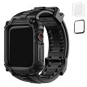 アップルウオッチ バンド iWatch シリーズ 8/7/6/5/4/SE/SE2に対応 40mm 41mm 44mm 45mm アップルウオッチ 一体型 ベルト コンパチブル Apple Watch バンド 耐久性 衝撃吸収 工事 スポーツ アウトドア専用 一体型 (45mm,マットブラック)(2)