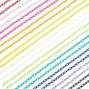PH PandaHall 22本 プラスチックチェーン ラスチックカーブチェーン 41cm 43cm 11色 メガネ用 ケーブルチェーン リンク ストラップチェーン ジュエリー作り