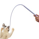 猫 玩具 鼠の尻尾 シリコン、シリコン猫からかいポール、室内猫用の猫用おもちゃ、ネズミの尻尾 猫用おもちゃ、猫の杖のおもちゃ、インタラクティブな猫じゃらし、子猫用シリコンマウスのしっぽの形の杖のおもちゃ