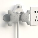 Fuoxmicg 5PCS 携帯用ケーブルの巻上げ機、携帯電話のイヤホーン ケーブルのデータ ケーブル、炊飯器、フーバー、扇風機および他の家庭電化製品の柔らかいケーブルのプラグの巻上げブラケットを巻くために使用される 3M の付着力ケーブル管理充満ケーブルの貯蔵 (グレー)