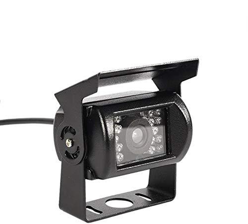 Parishop バスカメラ 夜間暗視赤外線防水 18発LEDバックカメラ CCDカラーセンサー広角110度 12V/24V IP66 20m延長ケーブル付属