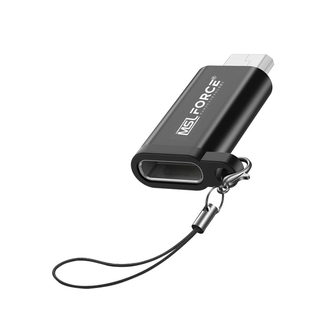 安心の日本企業 USB-C to Micro-USB 変換アダプタ データ転送 急速充電 microusb USB2.0 最大480Mbps 5V/3A Quick Charge 3.0規格 変換コネクタ アダプタ スマートフォン タブレット パソコン 56kΩレジスタ ストラップ付 アンドロイド 持ち運び uc0113bc (1個, USB-C to Mic
