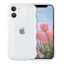 GUAGUA iPhone 12mini ケース クリア ウェーブ いphone 12mini 透明 うねうね ケース TPU 人気 バンパー 耐衝撃 超軽量 薄型 ワイヤレス充電対応 ストラップホール付き アイフォン12mini スマホ ケース 5.4インチ用 カバー(クリア 純透明 )