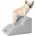EHEYCIGA 犬階段 2段 ライトグレー 延長版 ドッグステップ ペット階段 滑り止め付き 洗える カバー取り外し(2段plus,ライトグレー)