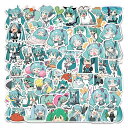 初音ミクステッカーセット 65枚 かわいい初音ミク防水ステッカー ちび初音ミクシールパック ブランドステッカースーツケース 車 バイク ヘルメット スケボー ギターなどに適用