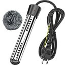 投げ込みヒーター 電気浸漬給湯器ロッド プールヒーター 1500w 自動電源オフ 浴槽用給湯器 インフレータブルプール 家庭 アウトドア 学校に適しています(ワ...
