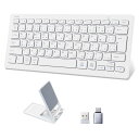 EWiN キーボード ワイヤレス bluetoothとusb無線両対応 JIS日本語配列 小型 mac android ios Windows多OS対応 ipad iphone タブレット パソコン スマホ 4台デバイス自由に切替え keyboard ブルートゥース パンタグラフ テンキーレス 薄型 軽量 スタンド付き 2.4GHz レシーバ